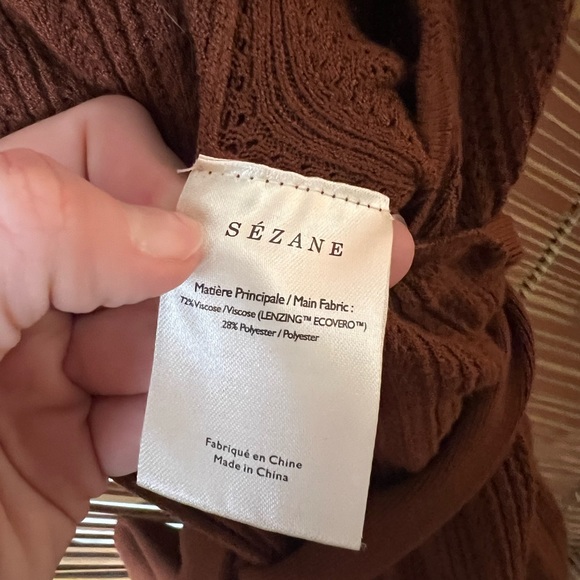 Sezane Brown Ribbed Mini Dress - Picture 5 of 5